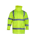 Wasserdichtes Hi Vis Hoodie Reißverschluss Reflektierende Sicherheitsjacke